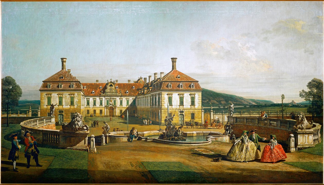 Schlosshof Castle, Austria, Seen from the Gardens by Bernardo Bellotto