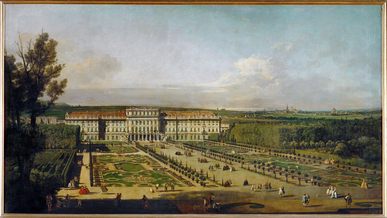 Schoenbrunn Castle in Vienna, Austria, Seen from the Gardens by Bernardo Bellotto