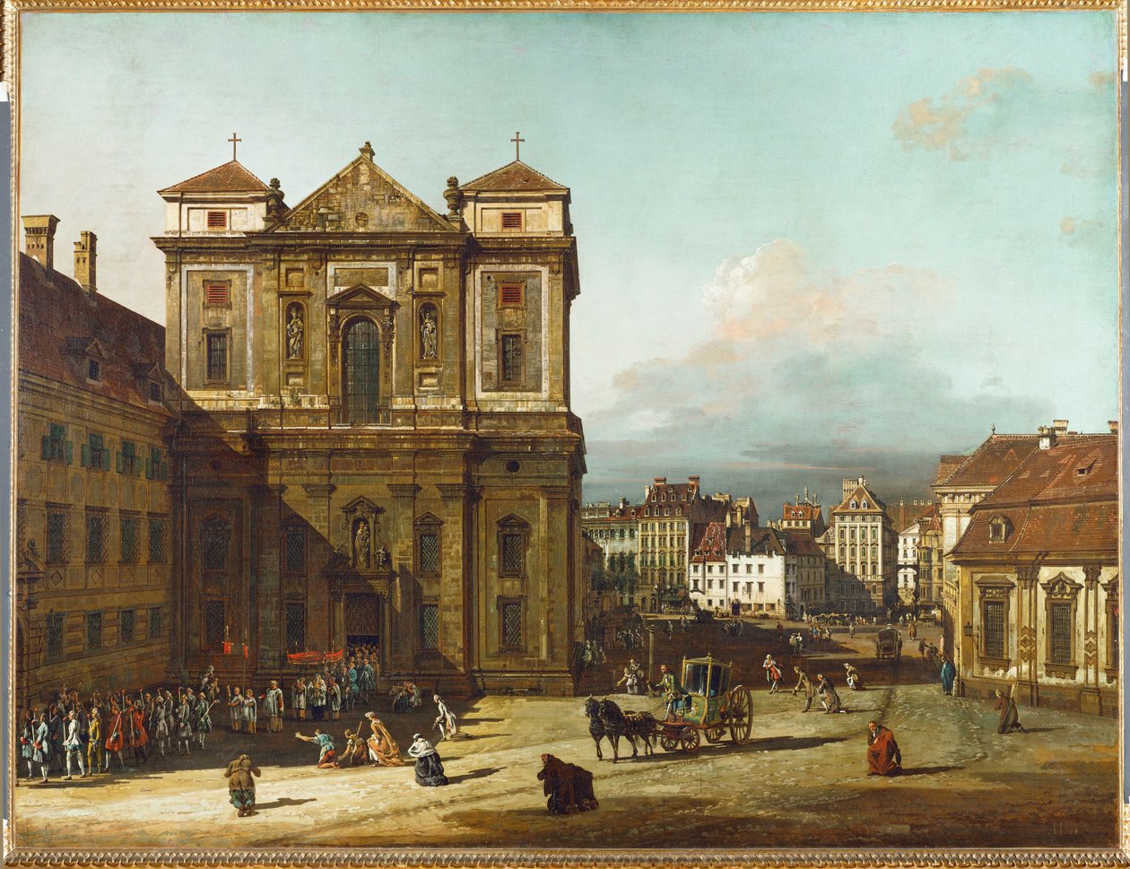 The Freyung in Vienna, Austria, as Seen from the Northwest by Bernardo Bellotto