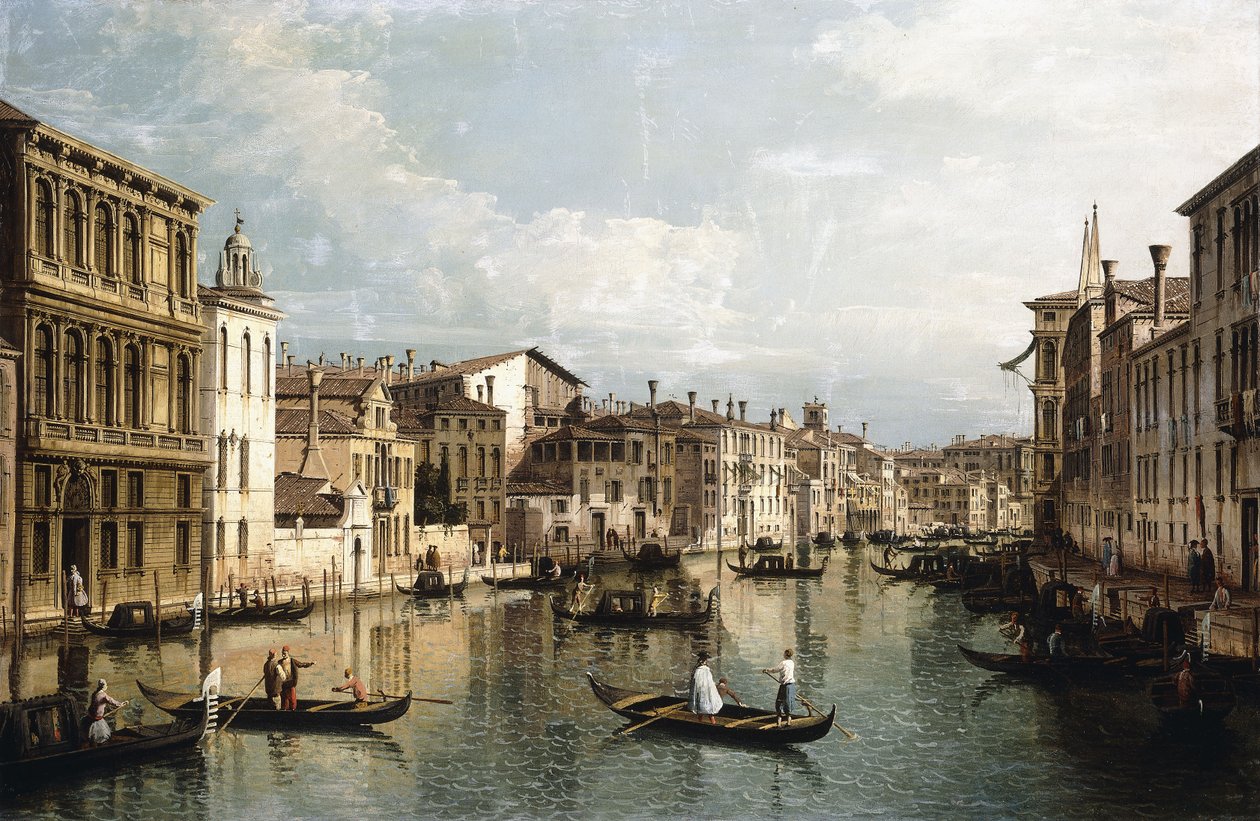 The Grand Canal, Venice, Looking East from the Palazzo Flangini to the Palazzo Venramin Calergi by Bernardo Bellotto