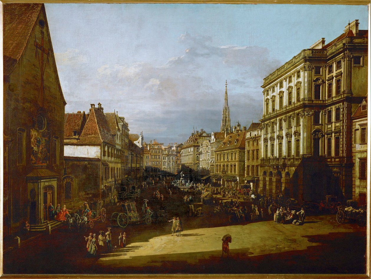 The Mehlmarkt in Vienna, Austria by Bernardo Bellotto