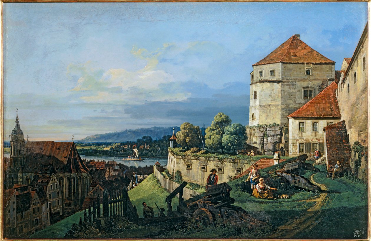 View of Pirna, taken from the Sonnenstein castle by Bernardo Bellotto