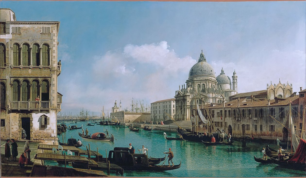 View of the Grand Canal: Santa Maria della Salute and the Dogana from Campo Santa Maria Zobenigo by Bernardo Bellotto