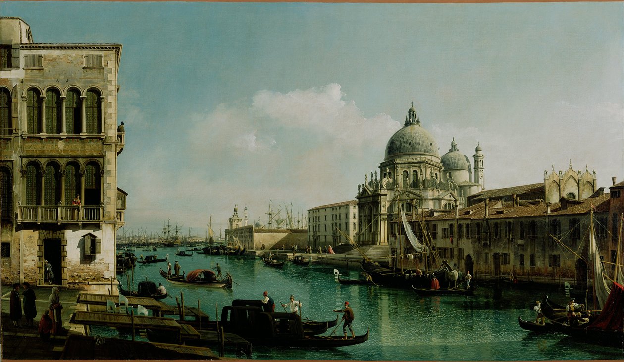 View of the Grand Canal: Santa Maria della Salute and the Dogana from Campo Santa Maria Zobenigo by Bernardo Bellotto