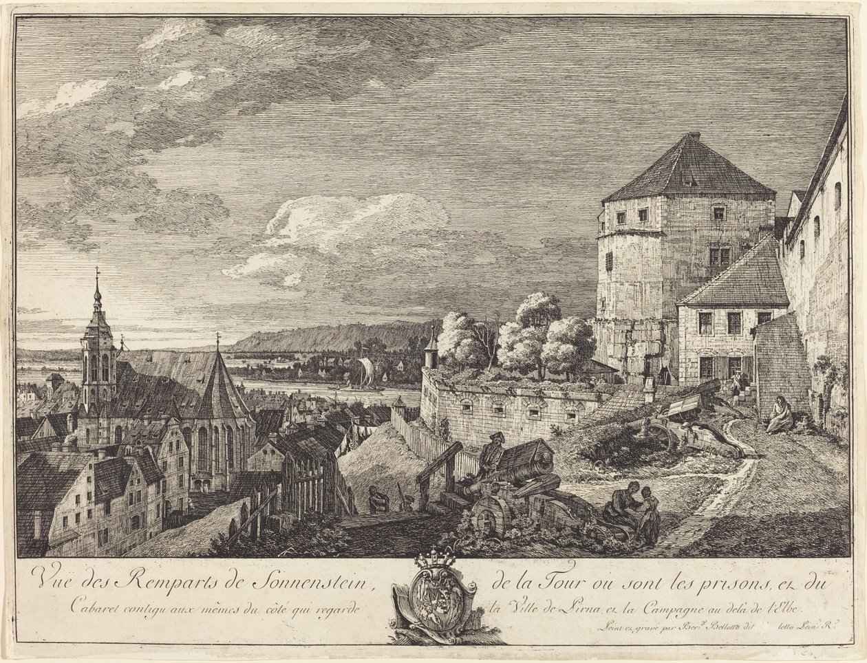 View of the Ramparts of Sonnenstein by Bernardo Bellotto