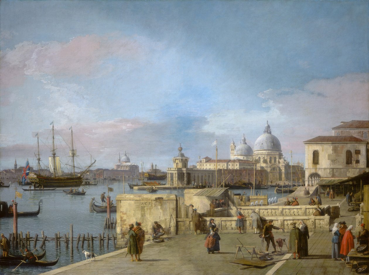 Entrance to the Grand Canal from the Molo, Venice by Bernardo Belotto Canaletto