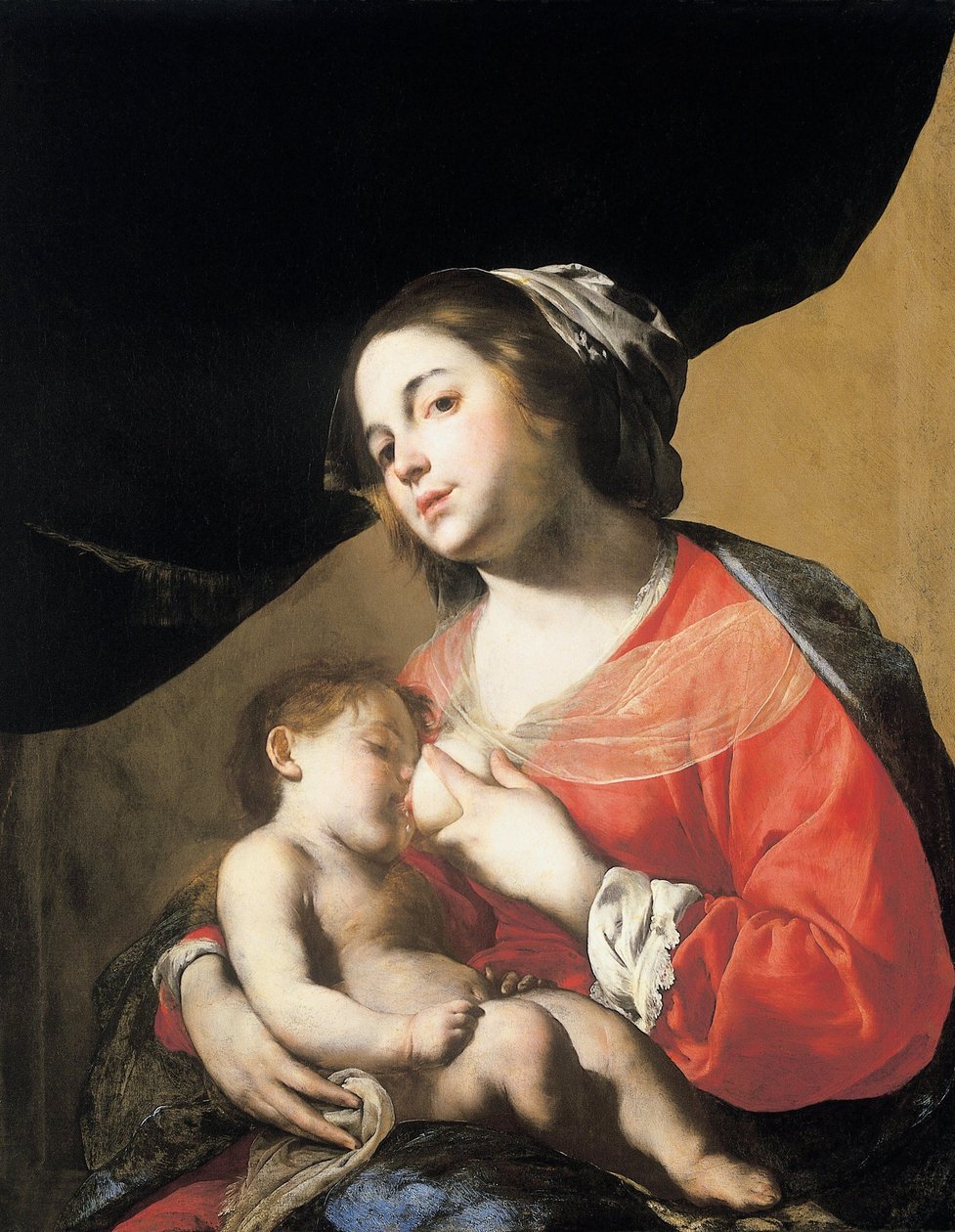 The Nursing Madonna by Bernardo Cavallino