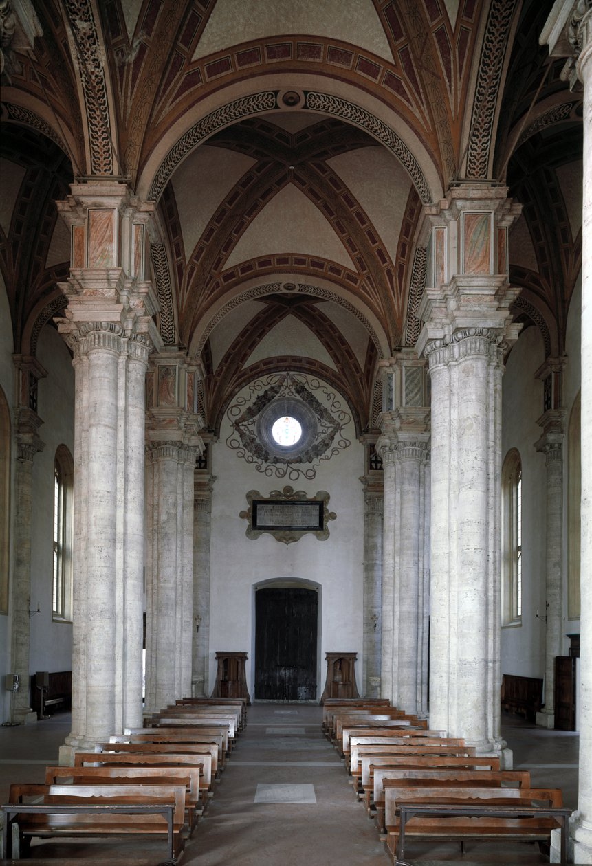 Interior View of the Church of Pienza by Bernardo Rossellino