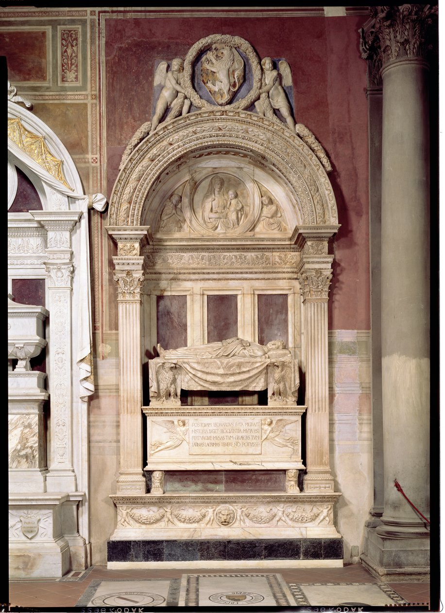 Tomb of Leonardo Bruni (1369-144) 1446-50 by Bernardo Rossellino