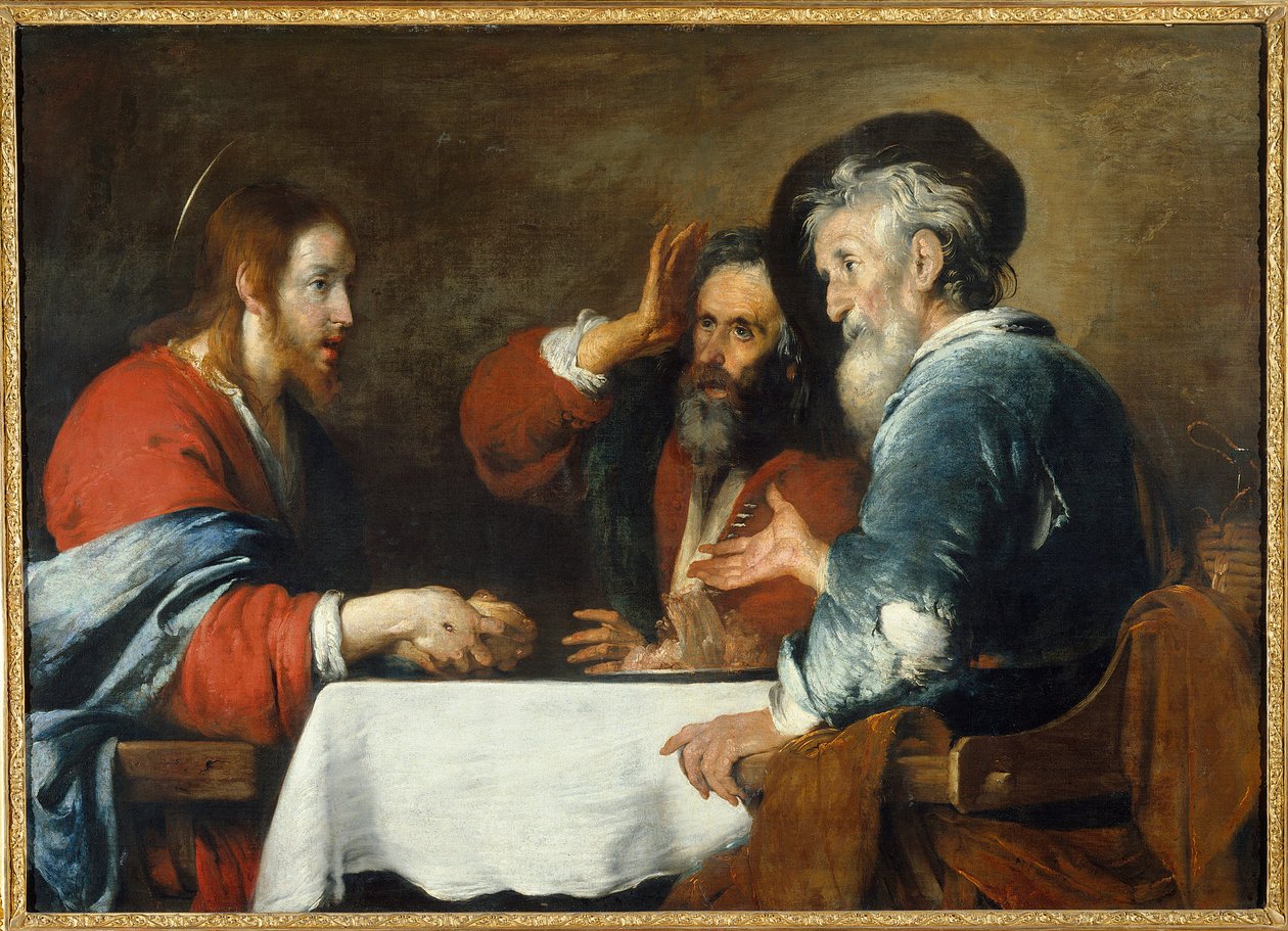Christ at Emmaus by Bernardo Strozzi