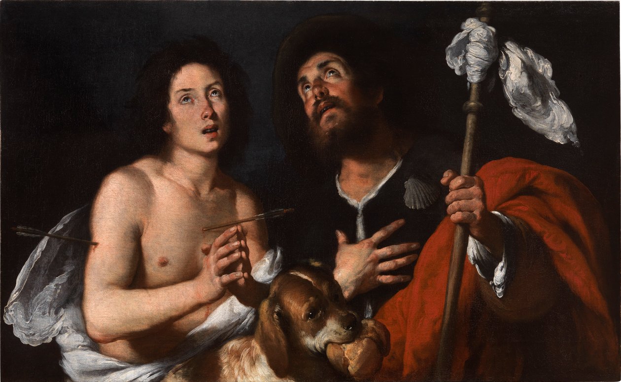 Saints Roch and Sebastian by Bernardo Strozzi