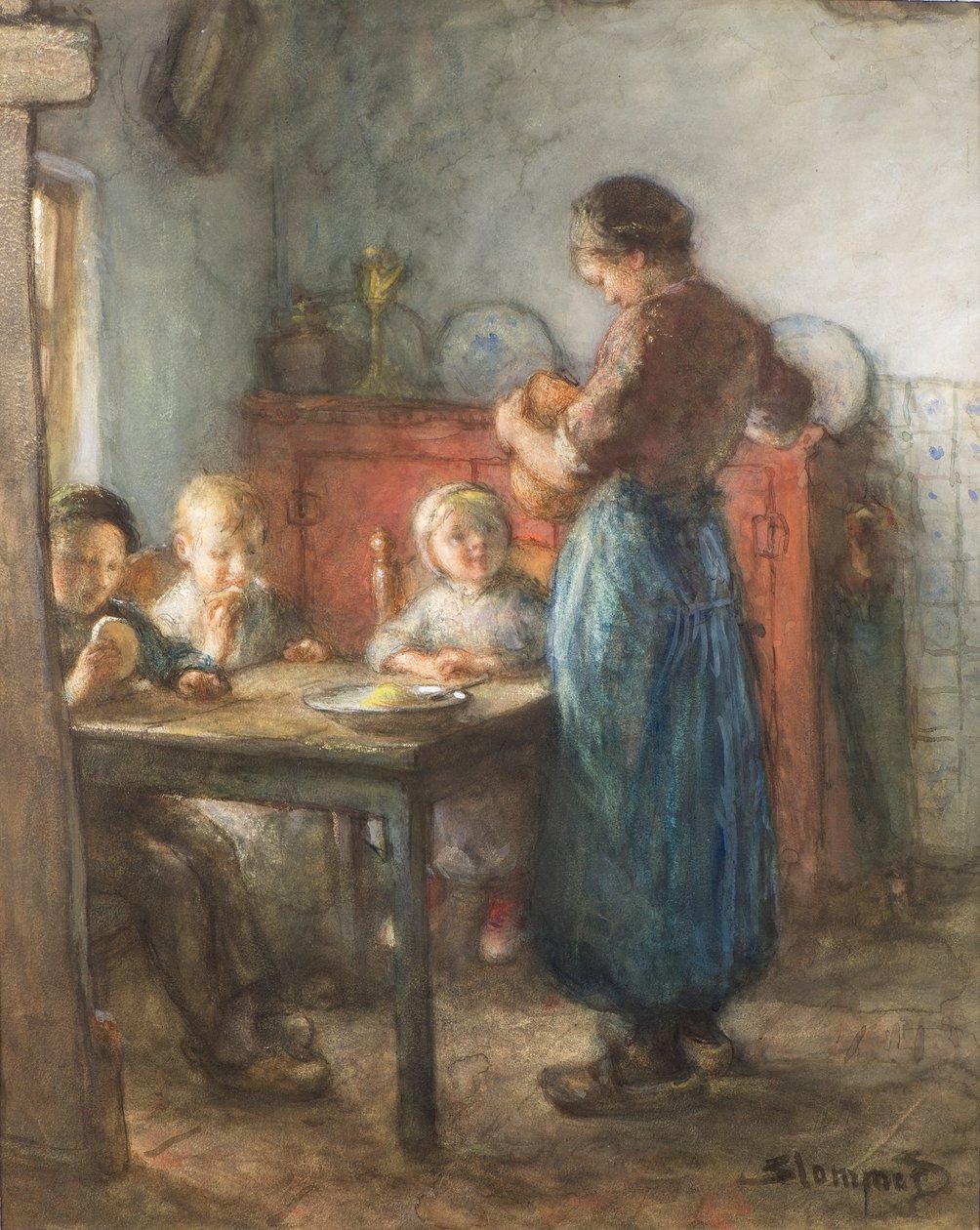 A Frugal Meal by Bernardus Johannes Blommers or Bloomers