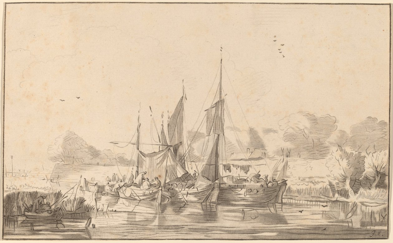 Canal at Utrecht by Bernhard Schreuder