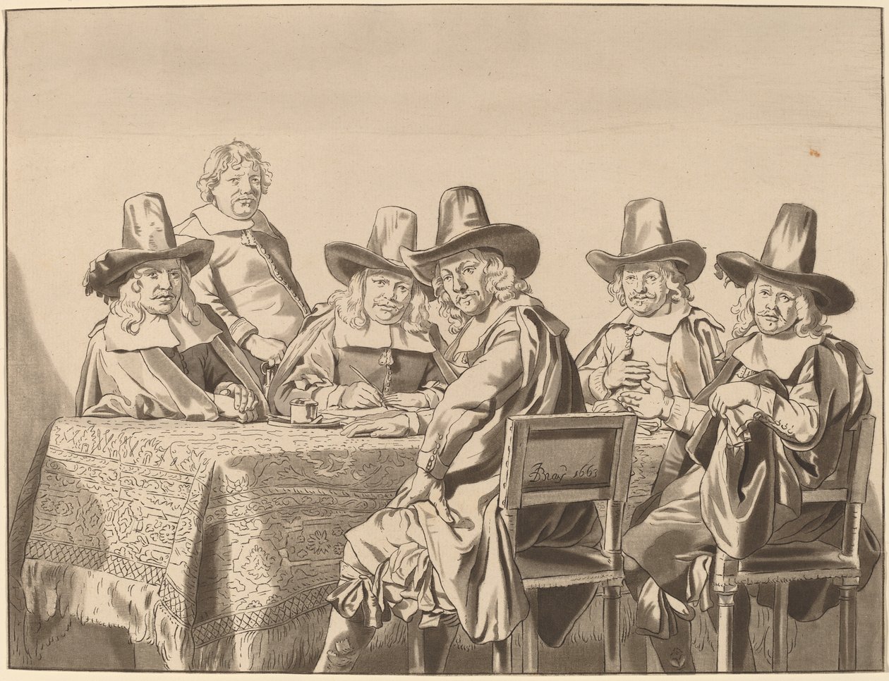 Directors of the Orphan Asylum of Haarlem, 1777, published 1786 by Bernhard Schreuder