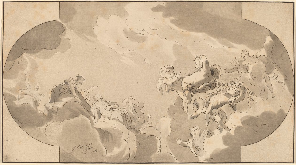 Ceiling Decoration by Bernhard Schreuder after Jacob de Wit