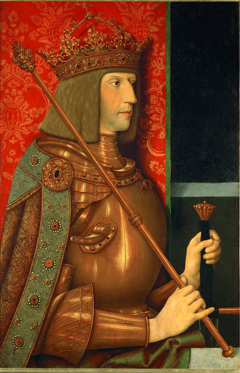 Emperor Maximilian I in Armour and Royal Crown by Bernhard Strigel