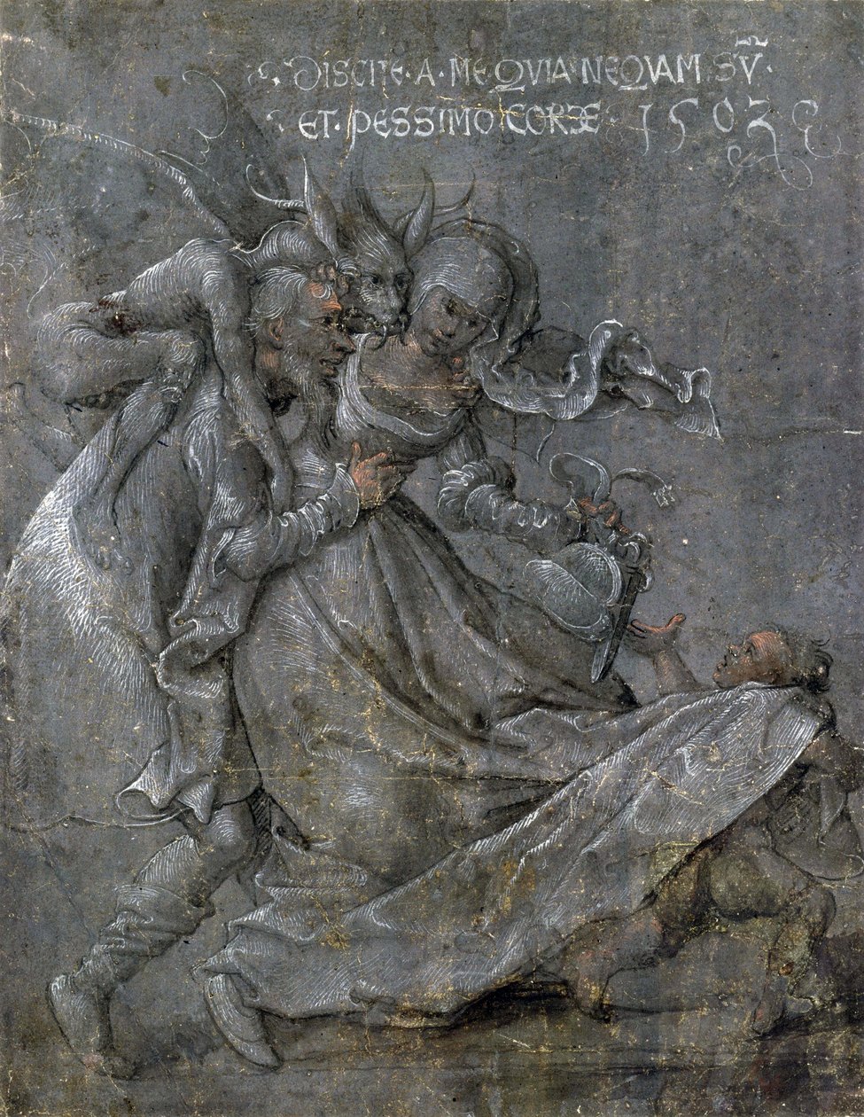 Pair of Lovers with the Devil and Cupid by Bernhard Strigel