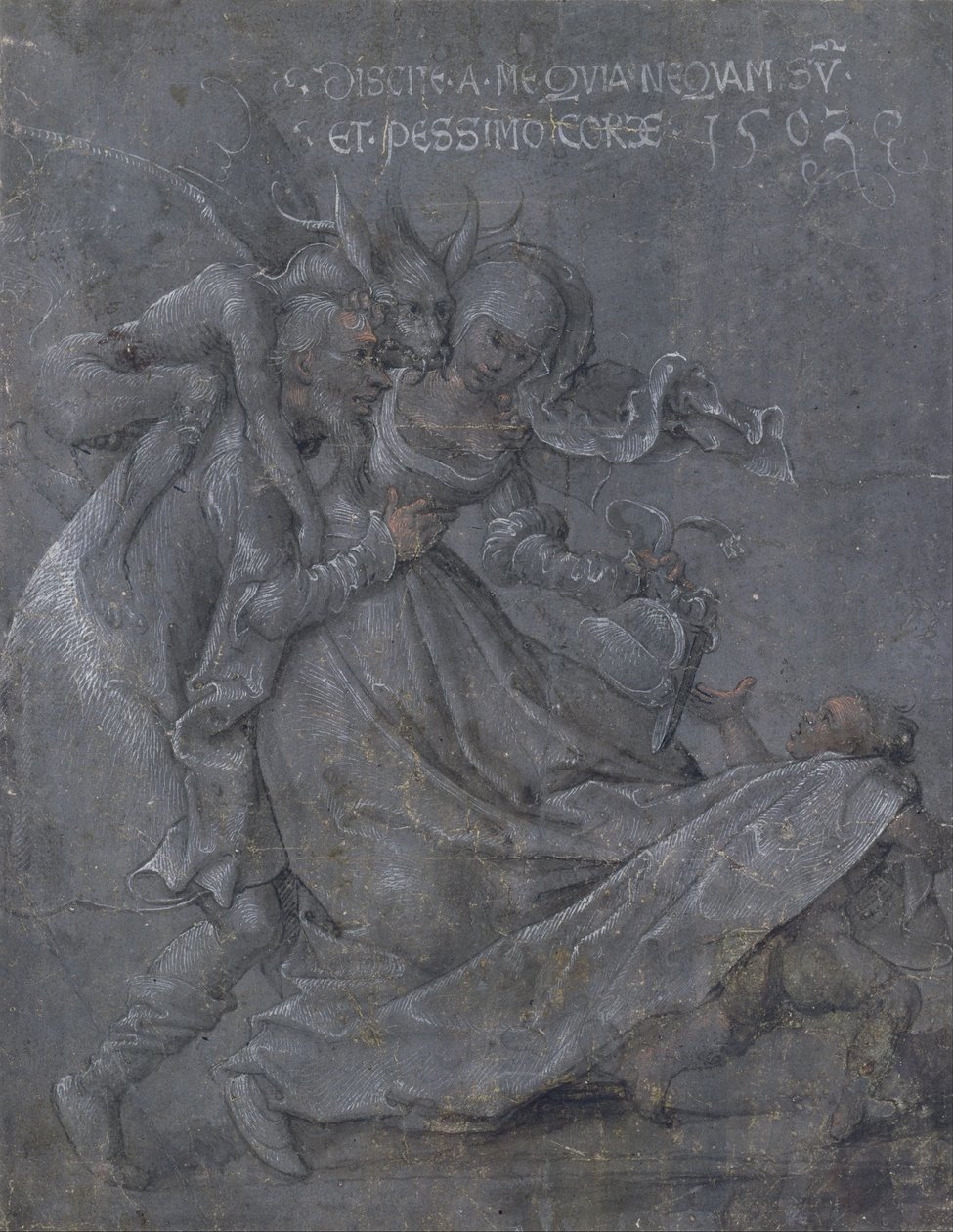 Pair of Lovers with the Devil and Cupid by Bernhard Strigel