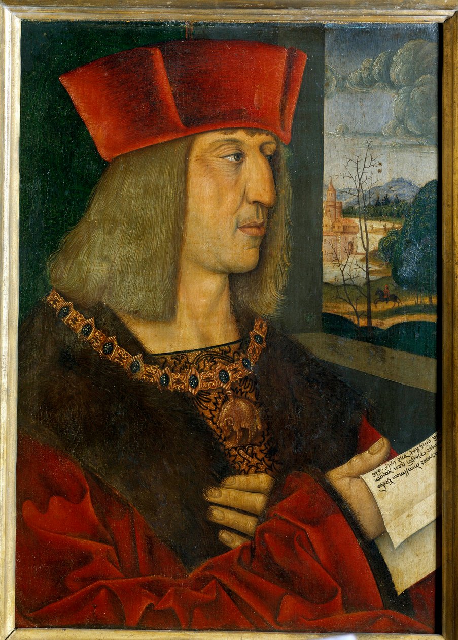 Portrait of Emperor Maximilian I by Bernhard Strigel