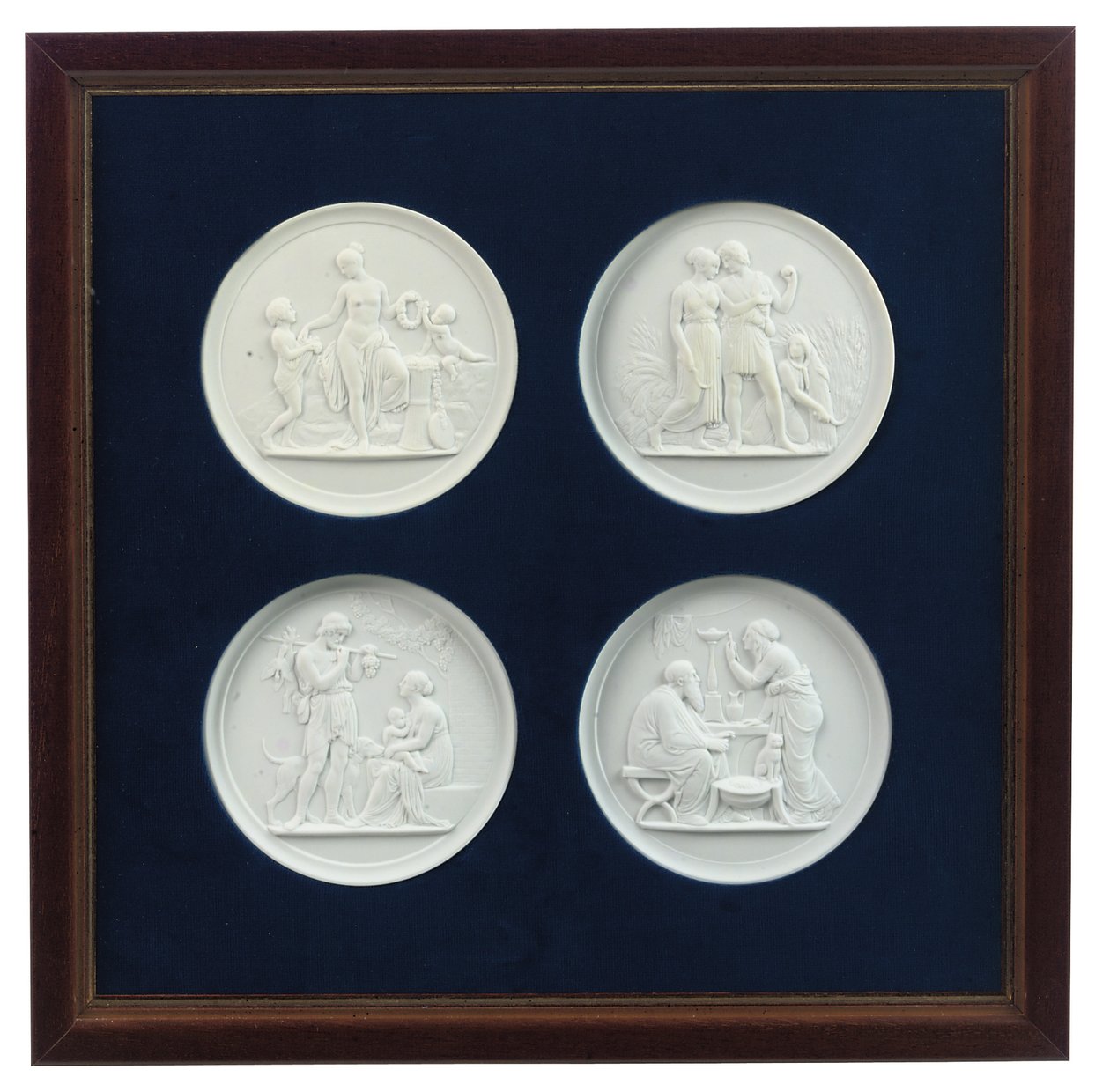 A Set of Four Relief-Moulded Plaques, Late 20th Century by Bertel (after) Thorvaldsen