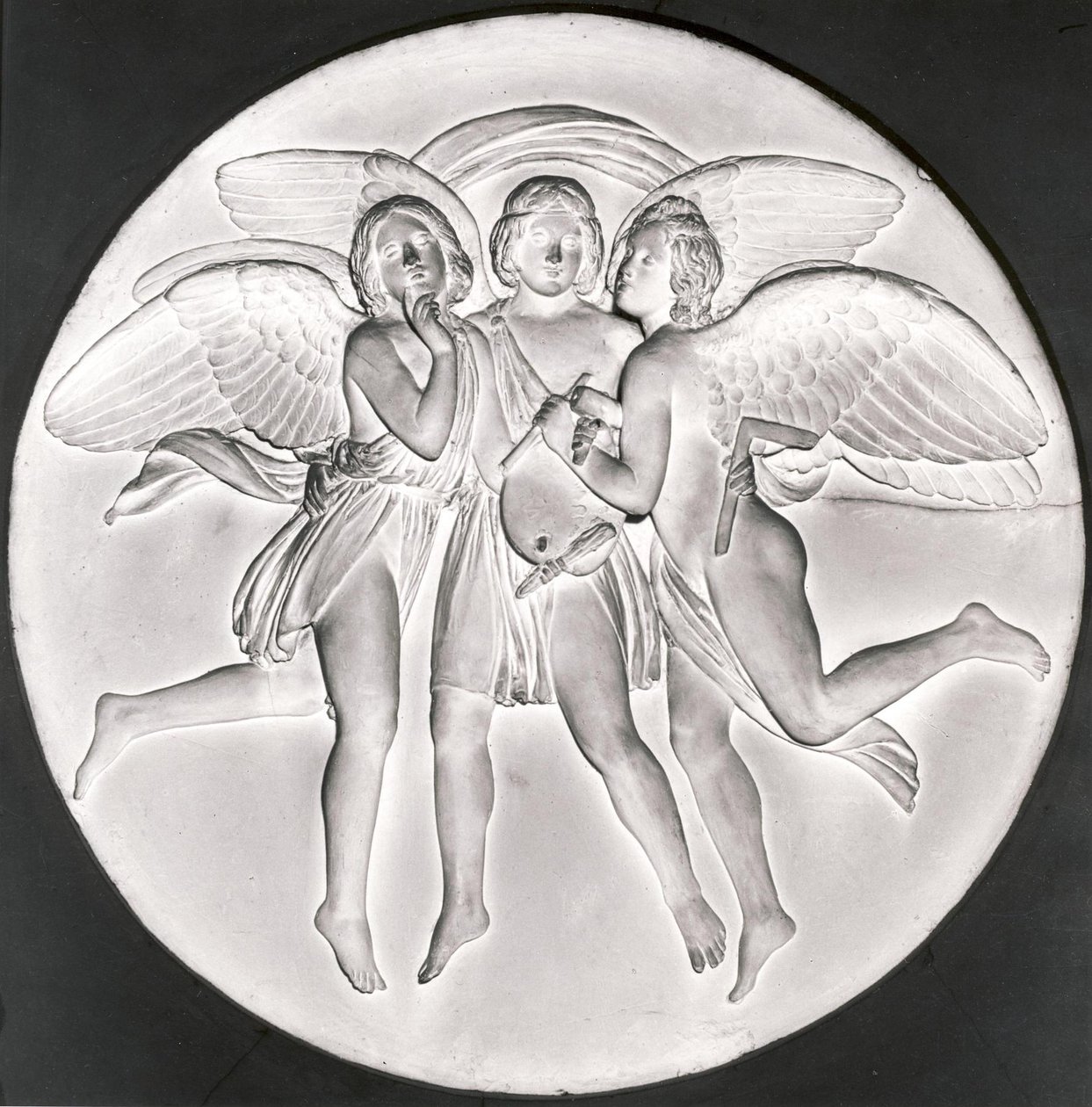 Genii of Painting, Architecture, and Sculpture by Bertel Thorvaldsen