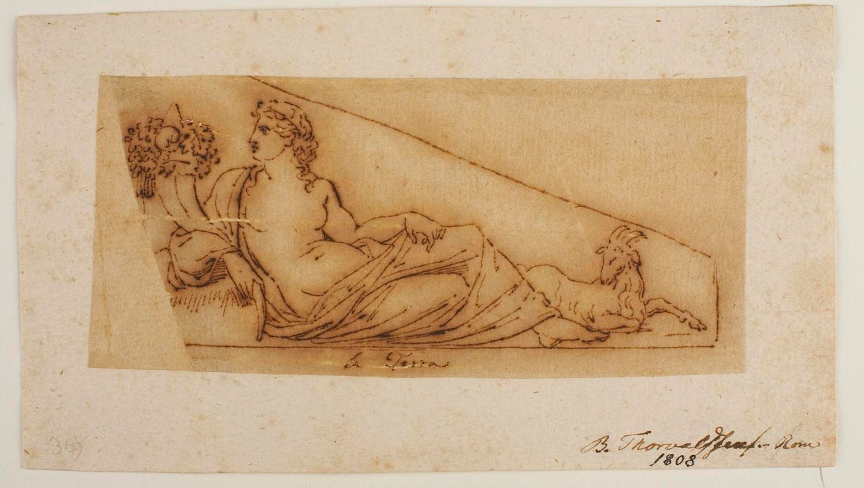 The Earth. Sketch of a figure for Christiansborg Palace Pediment by Bertel Thorvaldsen