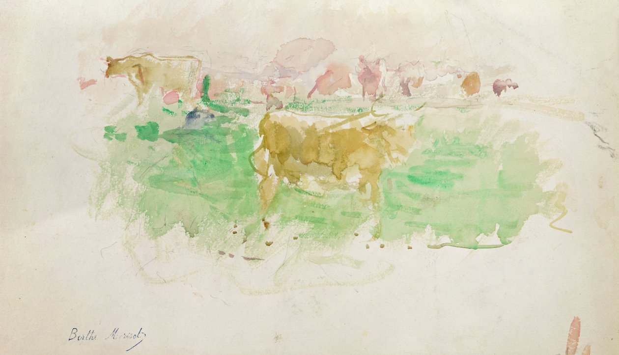 Cows in Normandy, 1880 by Berthe Morisot