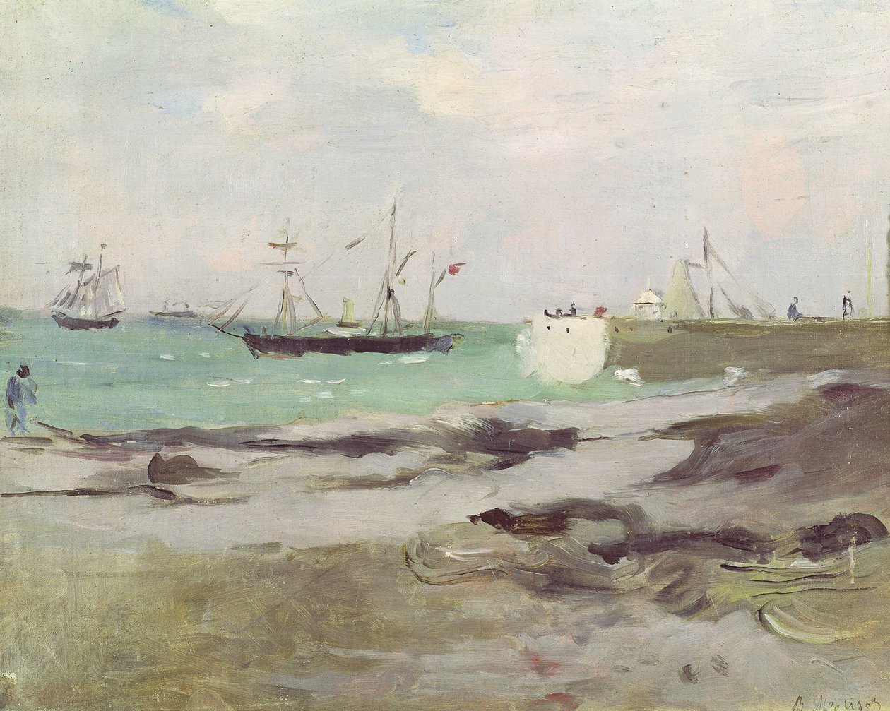 The Entrance to the Port of Boulogne, 1880 by Berthe Morisot