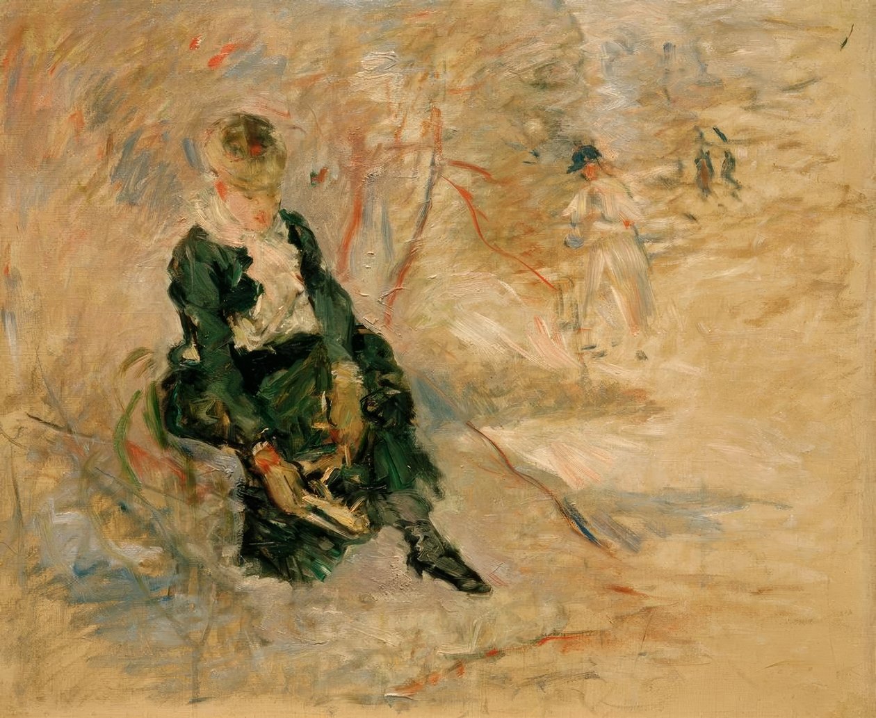 Young Woman Putting on Her Skates by Berthe Morisot