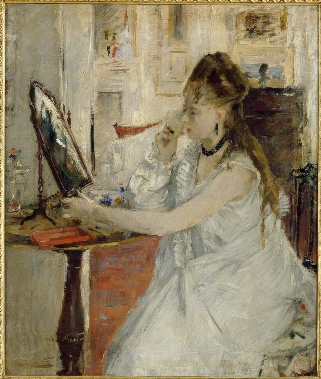 Young Woman Powdering Herself by Berthe Morisot