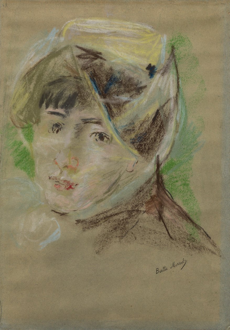 Portrait of a Girl with a Veil (Jeanne Pontillon) by Berthe Morisot