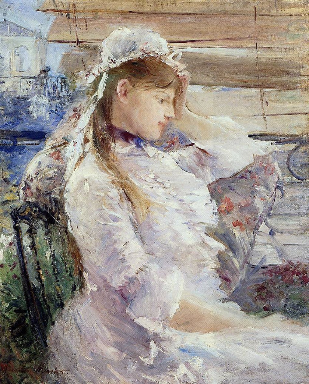 Profile of a seated young woman by Berthe Morisot