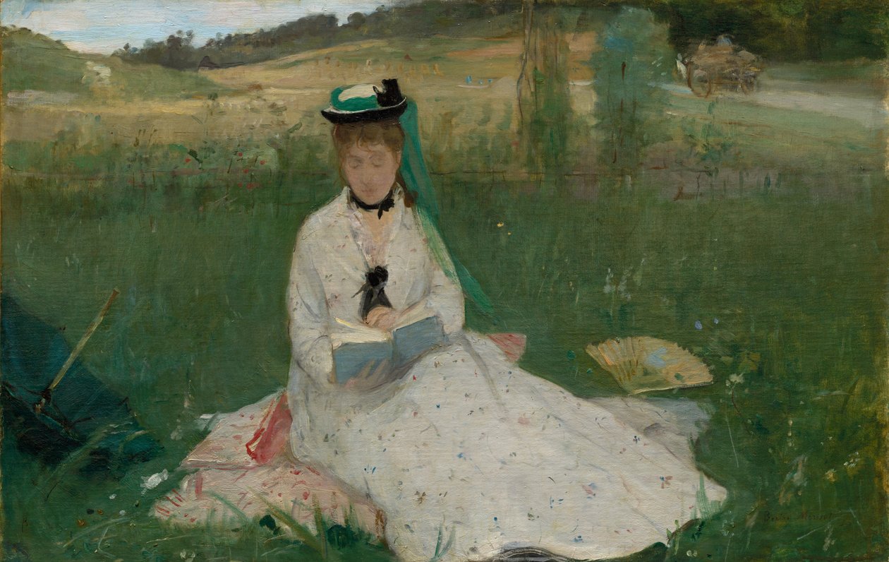 Reading, 1873 by Berthe Morisot