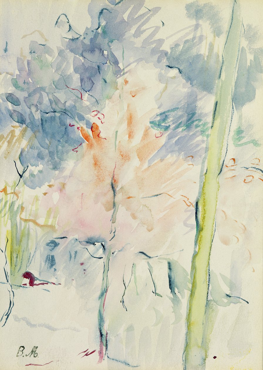 Red Tree in a Wood, 1893 by Berthe Morisot