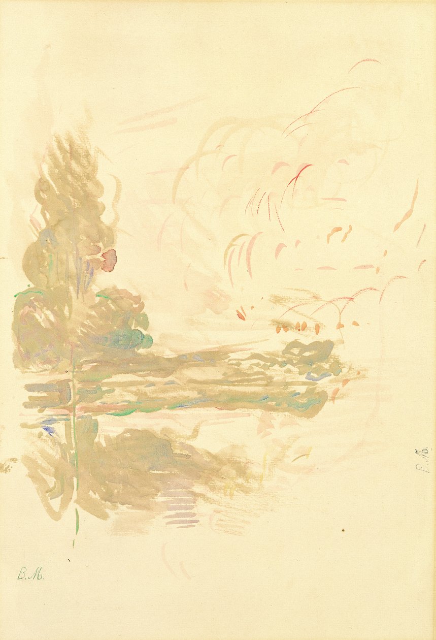 Reflections in the Seine, 1890 by Berthe Morisot