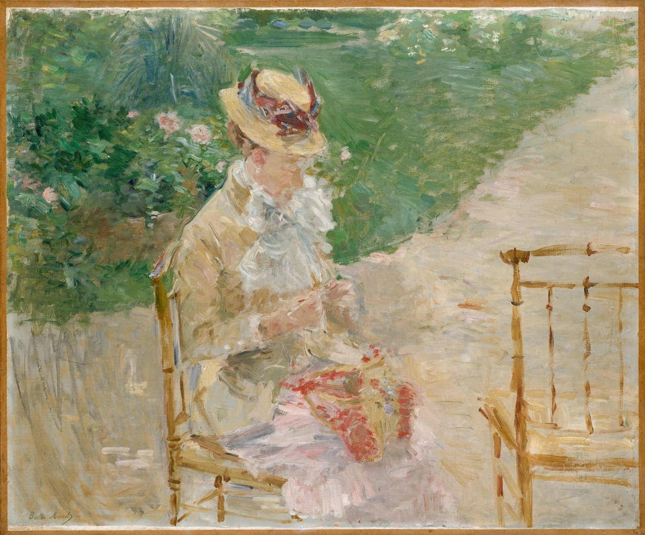 Young Woman Knitting by Berthe Morisot
