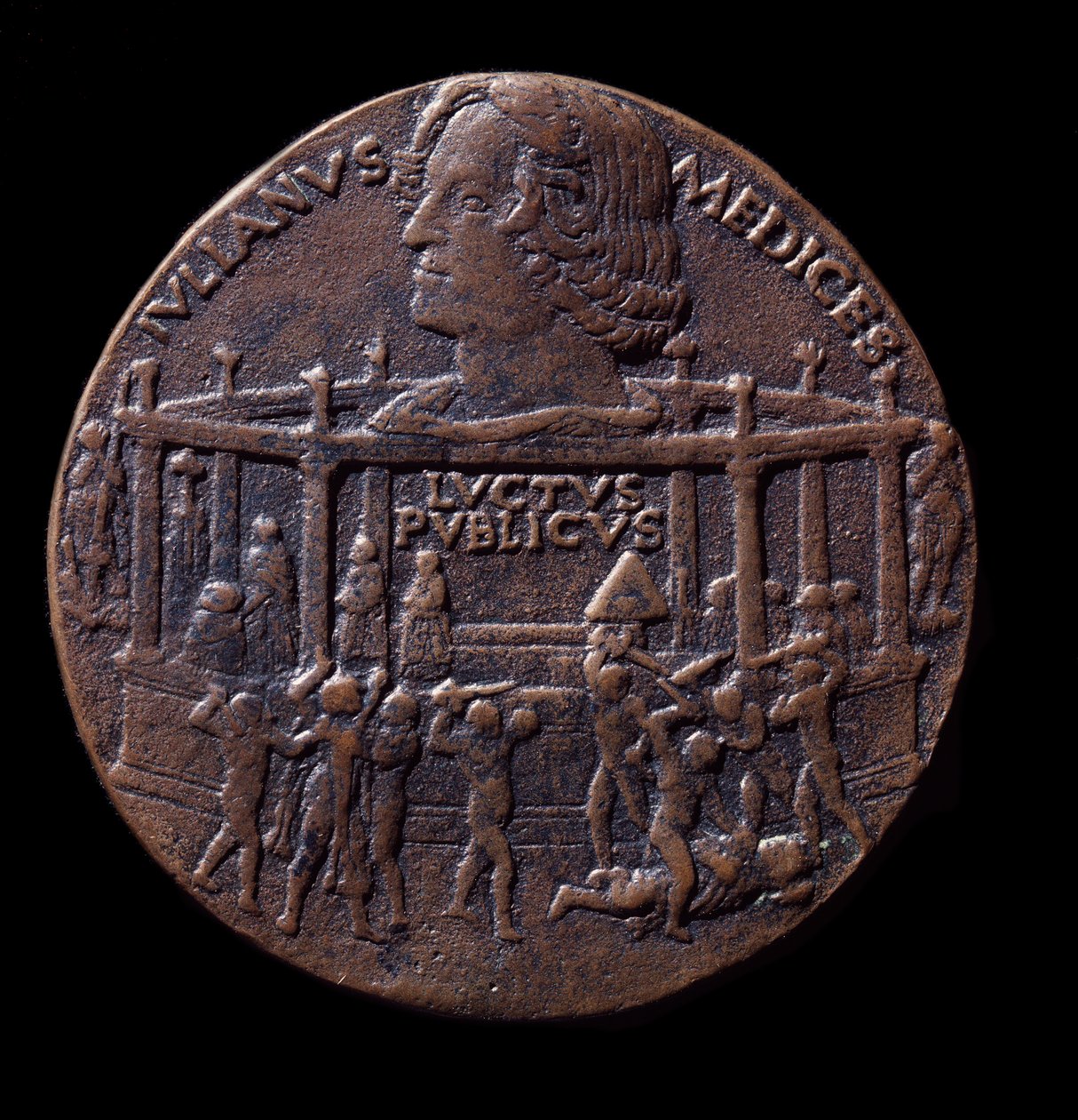 Bronze Medal on the Pazzi Conspiracy (1478) by Bertoldo di Giovanni