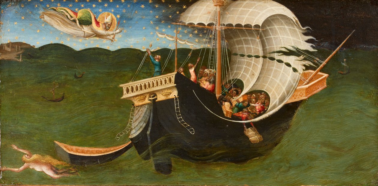 St Nicholas of Bari Banishing the Storm, 1433-1435 by Bicci di Lorenzo