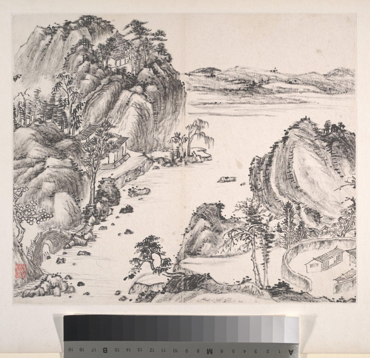 Landscapes, dated 1814 by Bingshou Yi