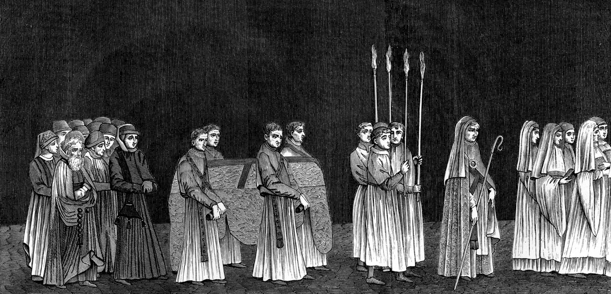 Rector of the university and a procession of monks of Saint-Victor