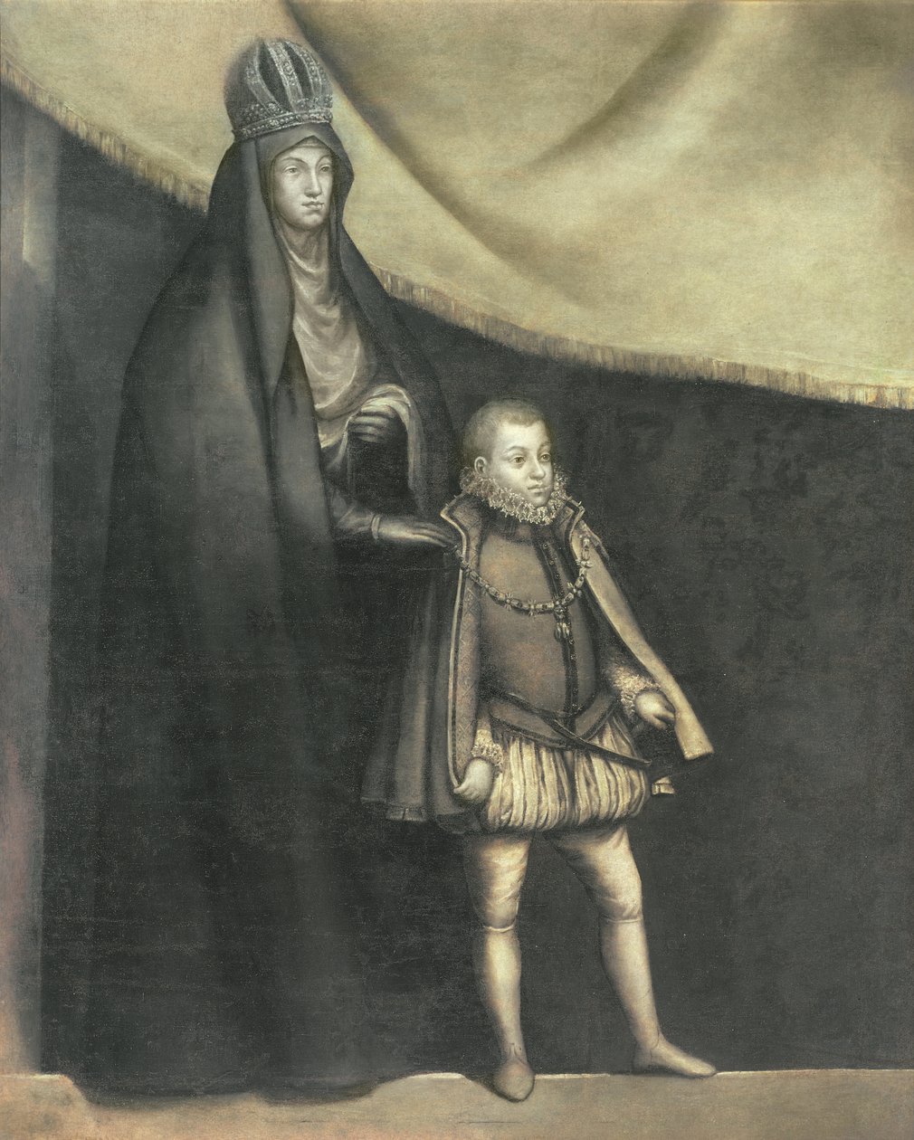 The Empress Maria and Philip III (1578-1621) 1583 by Blas del Prado