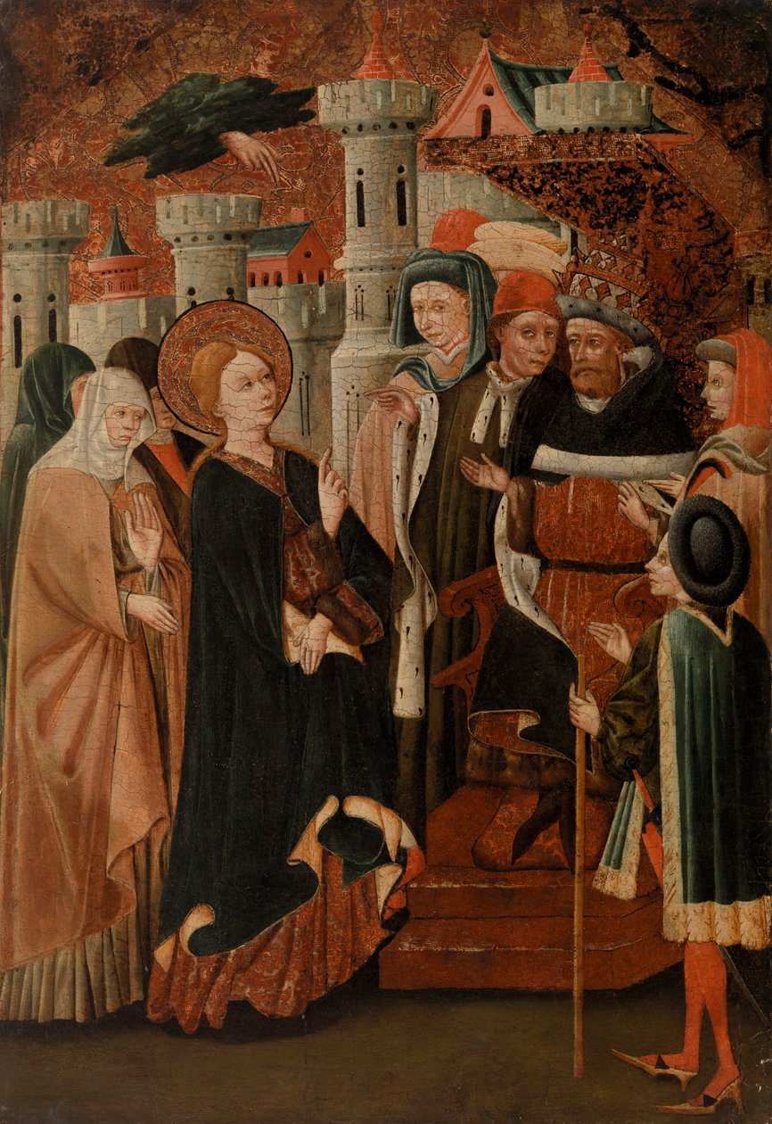 Saint Catherine of Siena before Pope Gregory XI by Blasco de Granen