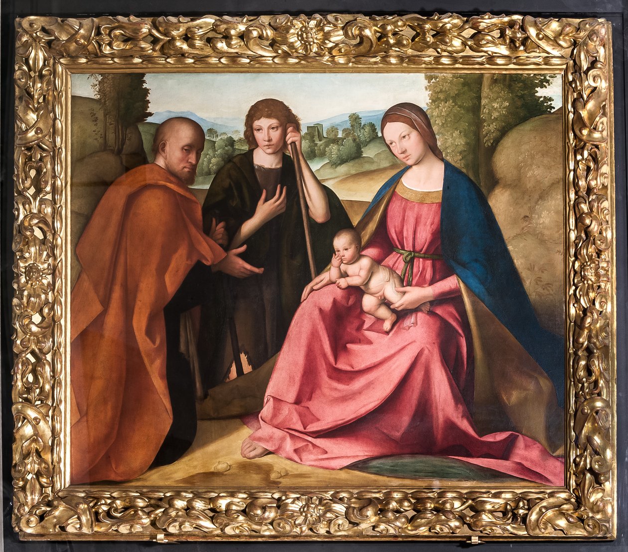 Adoration of the Shepherds Madonna with Infant Jesus and two shepherds by Boccaccio Boccaccino