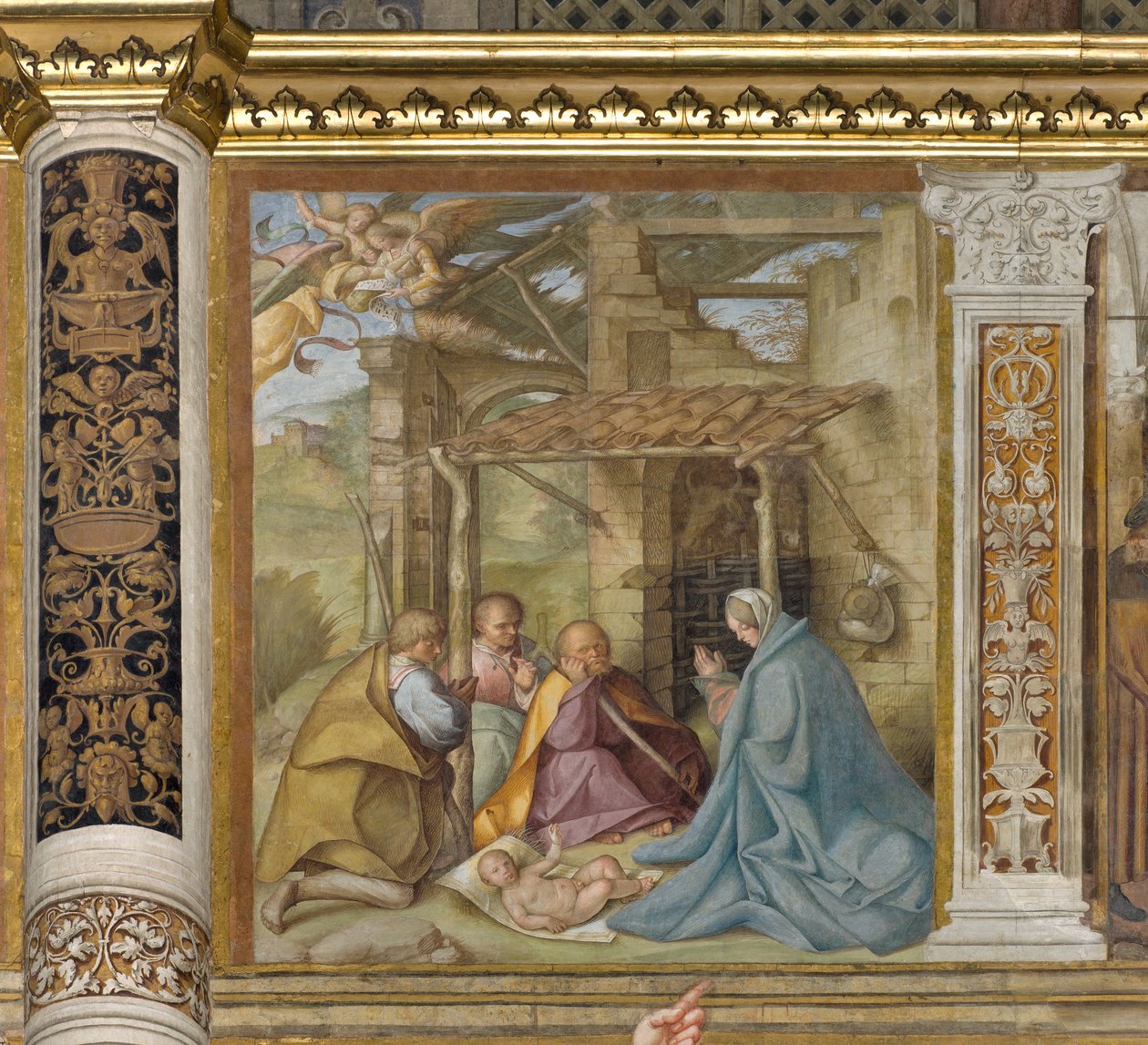 Central Nave, Fourth North Span, Adoration of the Shepherds, Boccaccio Boccaccino 1516-17 by Boccaccio Boccaccino