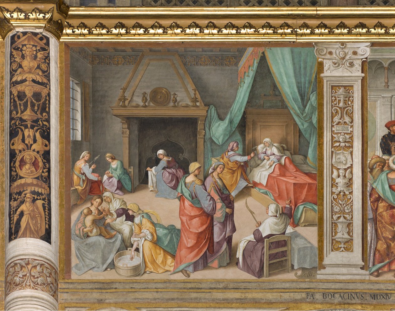 Central Nave, Second North Span, Birth of the Virgin by Boccaccio Boccaccino