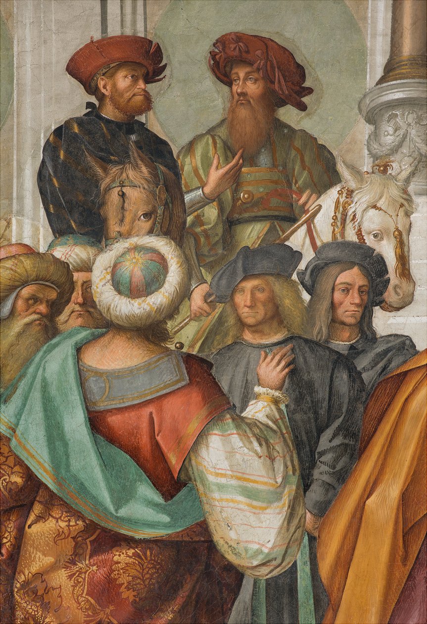 Central Nave, Second North Span, Marriage of the Virgin (detail) by Boccaccio Boccaccino