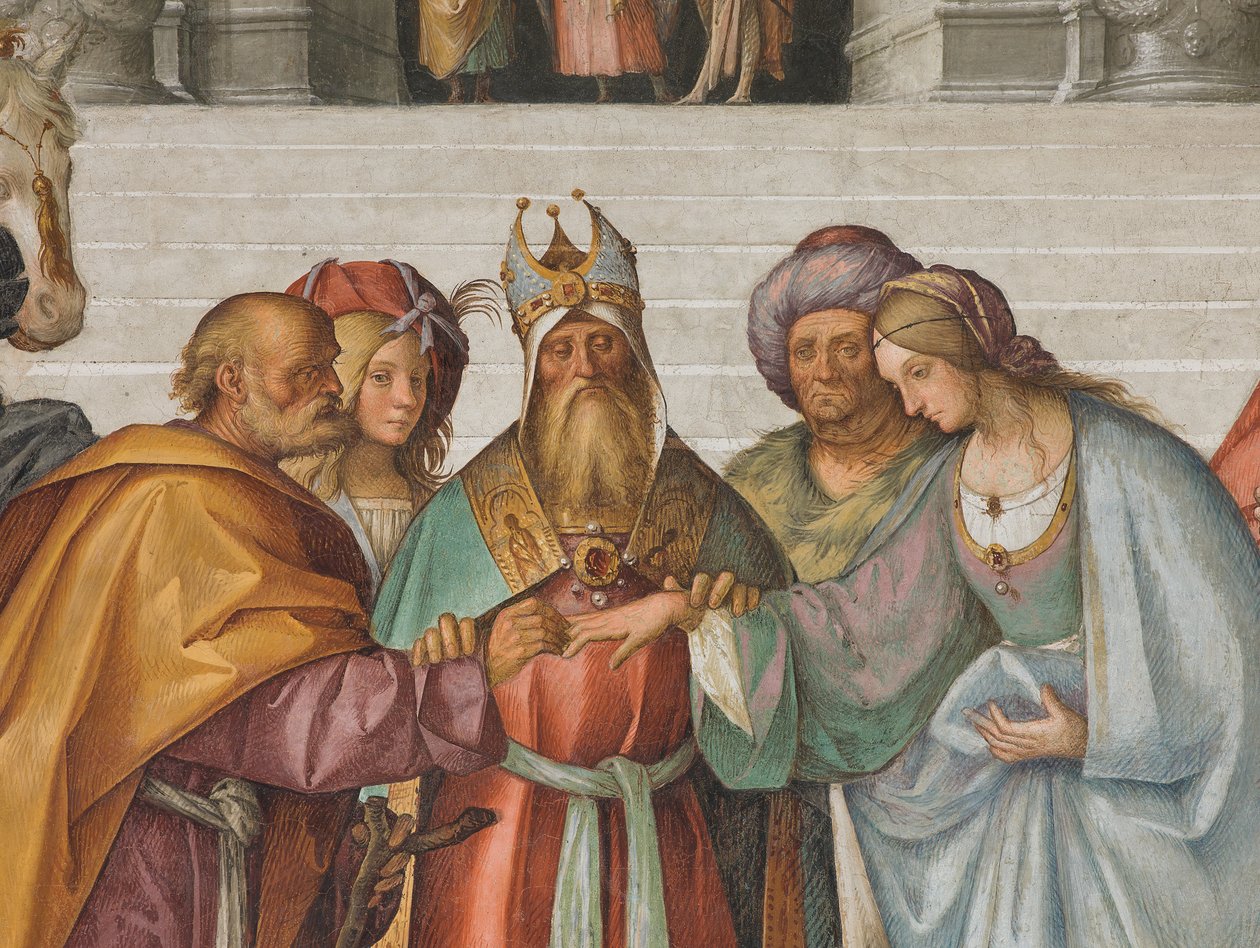 Central Nave, Second North Span, Marriage of the Virgin (detail) by Boccaccio Boccaccino