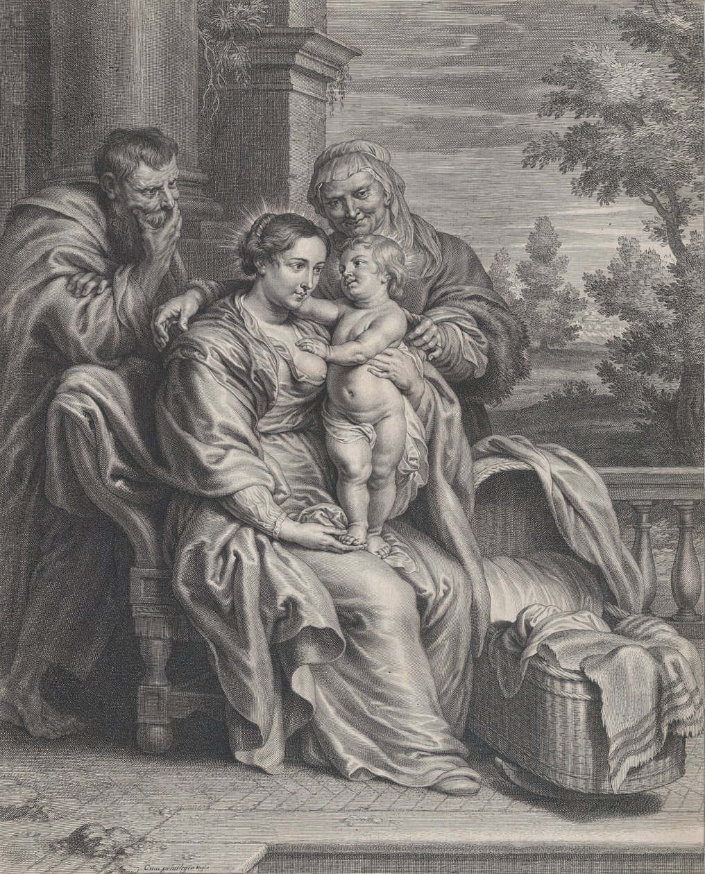 The Holy Family with Saint Anne, ca. 1625-35 by Boetius Adams Bolswert