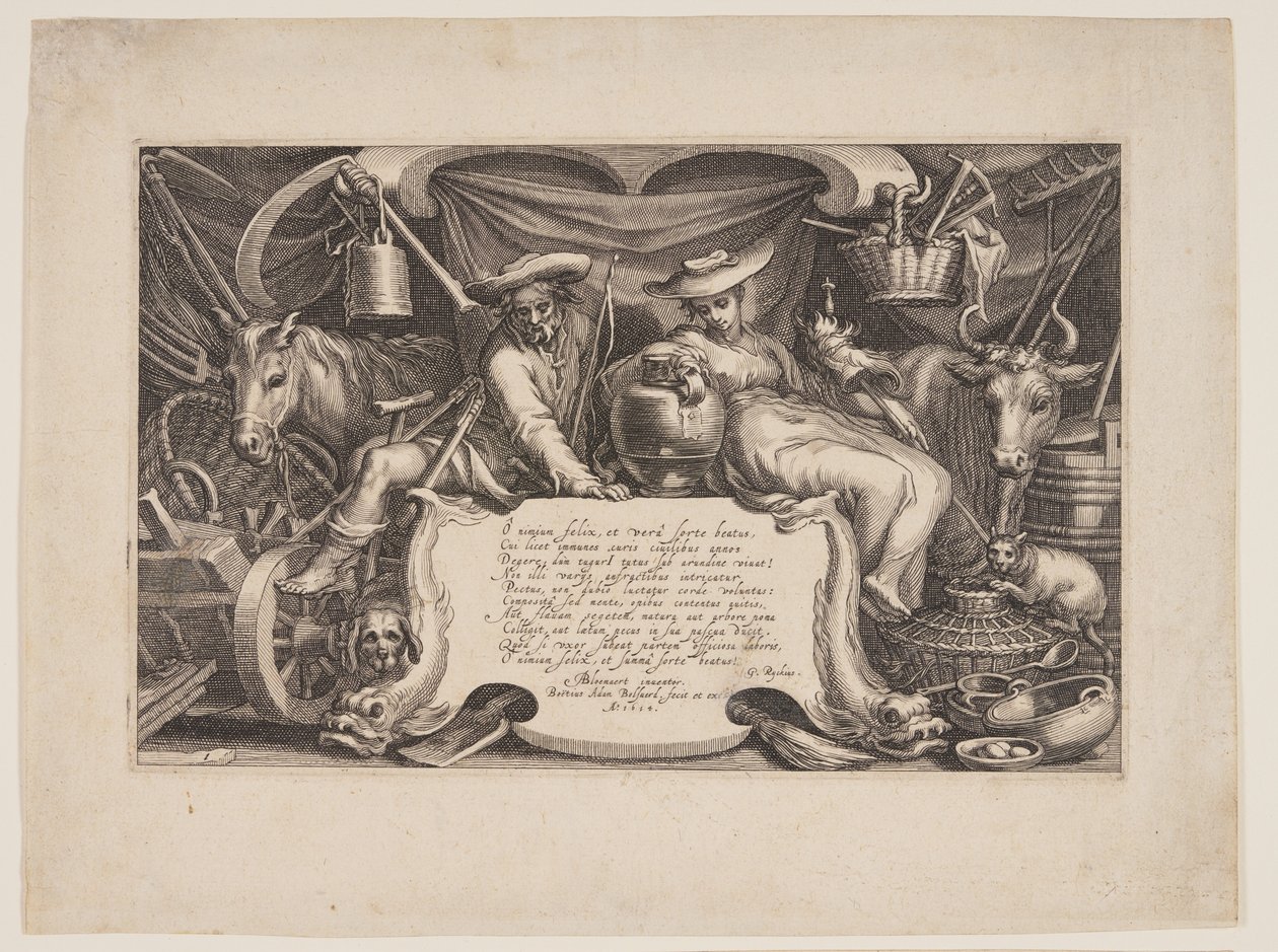 Title-plate, from Landscapes with Farmhouses by Boetius Adams Bolswert