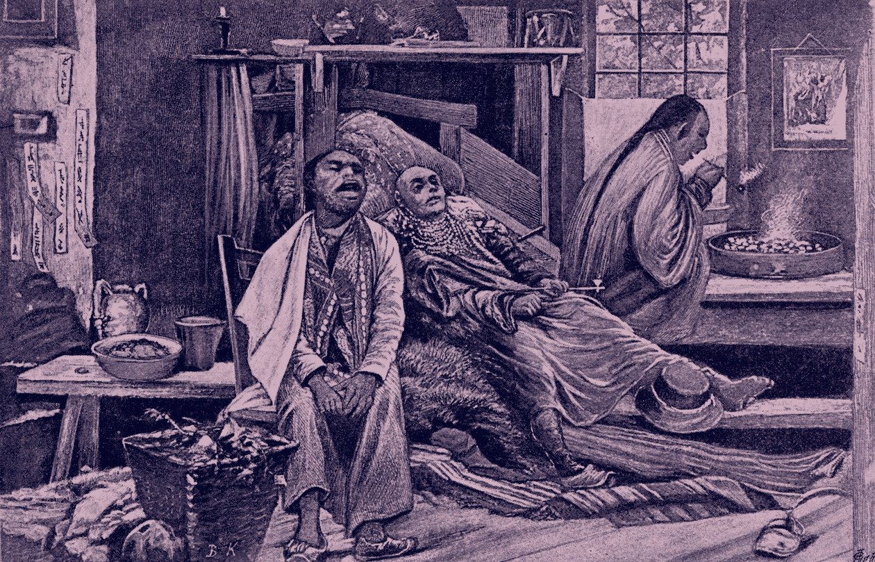 Chinese Opium Den by Bohuslav Kroupa